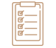 Streamlined project management icon illustrating organized communication, scheduling, and progress tracking for restaurant build-outs.